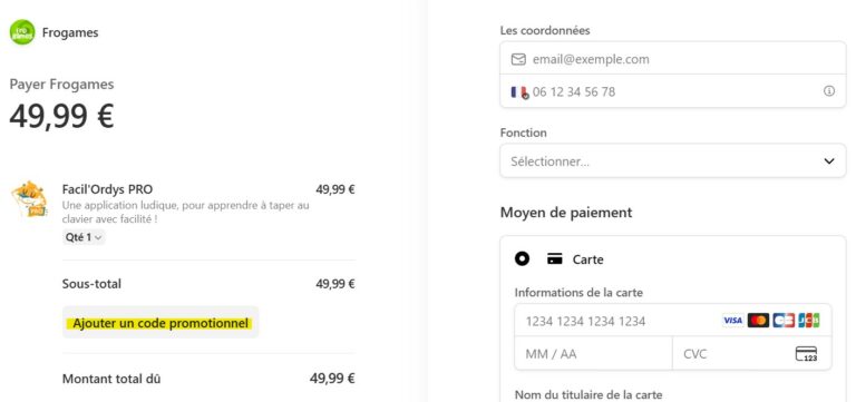 Code promo Facil'Ordys