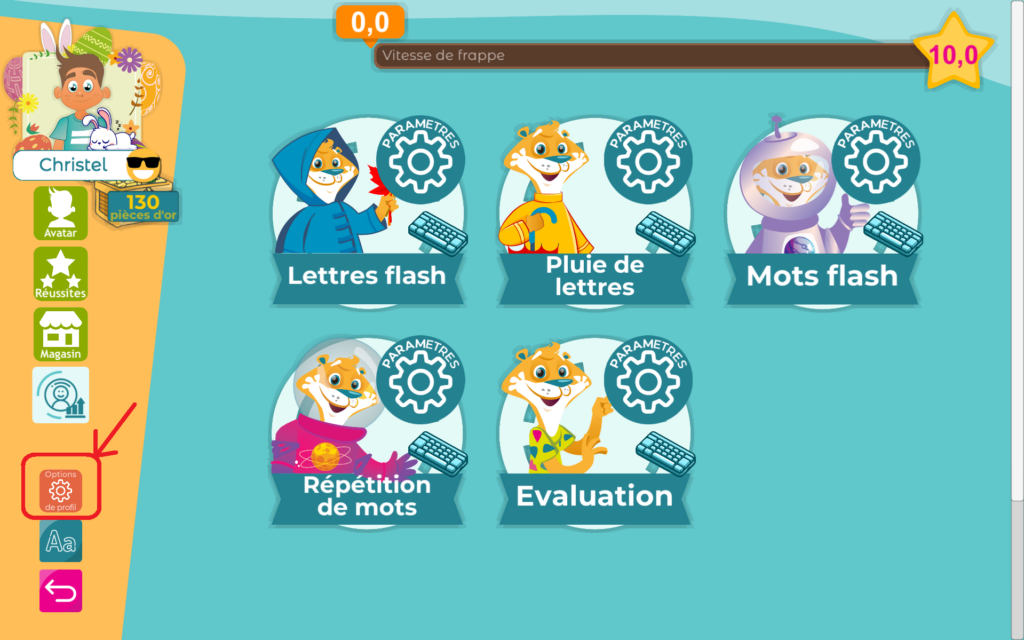 options de profils facil'ordys