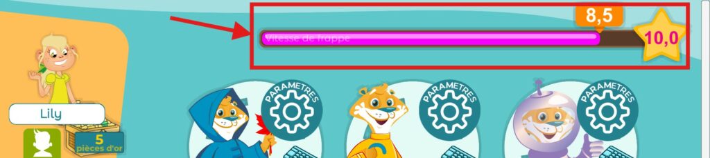 progression vitesse de frappe