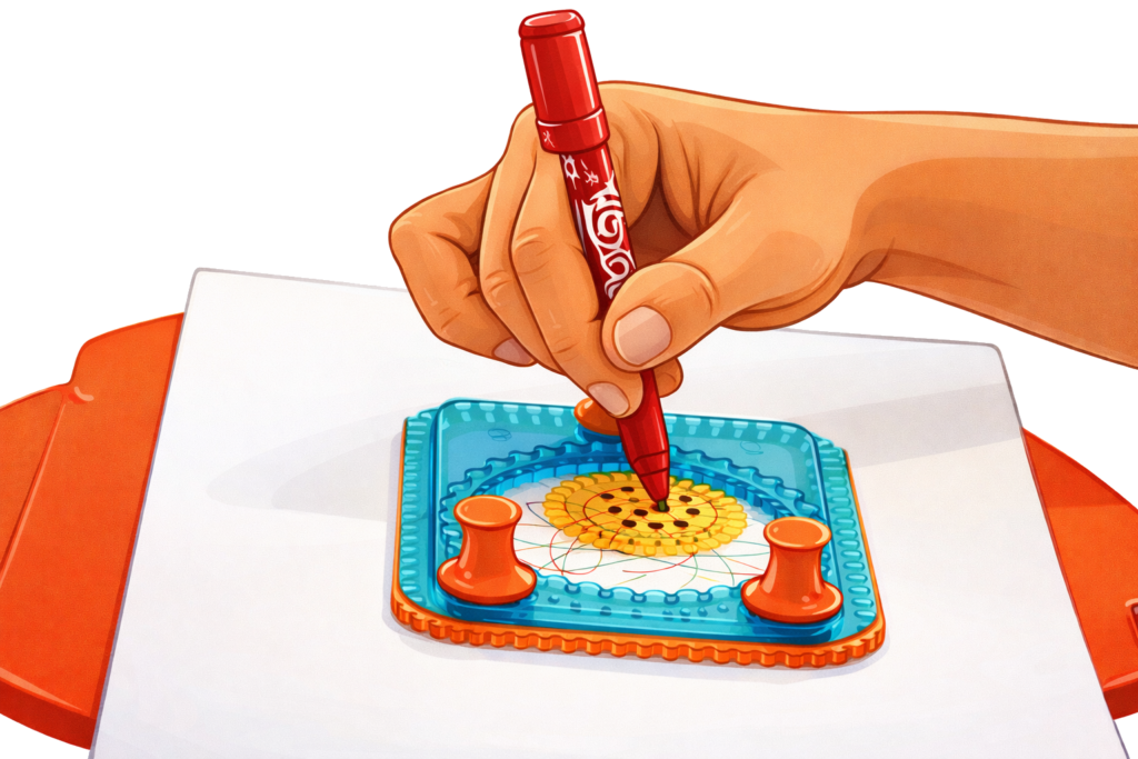 activité ludique rééducation geste graphique sprirographe